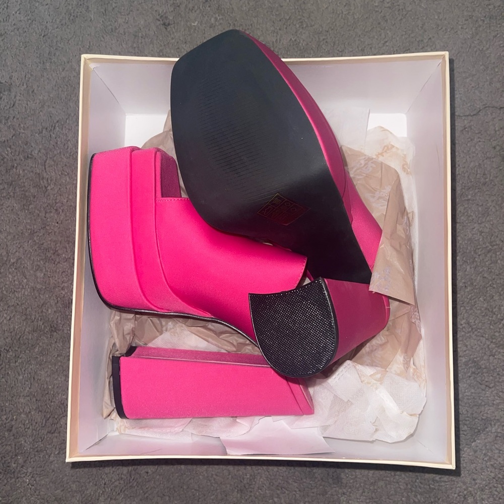chuncky satin heels - Picture 2 of 7